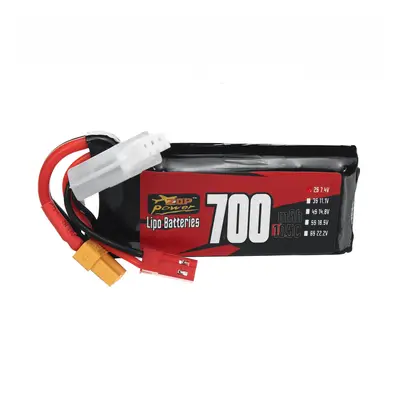 Bateria LiPo ZOP Power 2S 7,4V 700mAh 105C 5.18Wh com plug XT30 para carro RC helicóptero