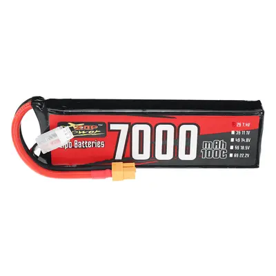 Bateria LiPo ZOP Power 7,4V 7000mAh 100C 2S 51,8Wh com plugue XT60 para carros RC