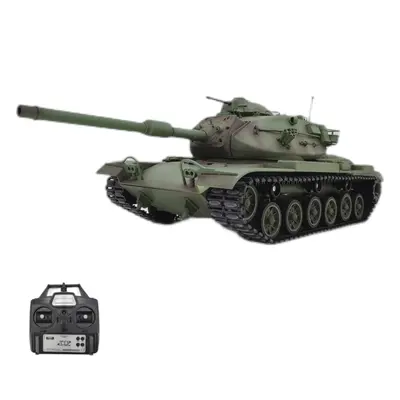 Tanque de batalha RC modelo US M60A3 1/16 2.4G CoolBank com luzes, fumaça, som e disparo de bola