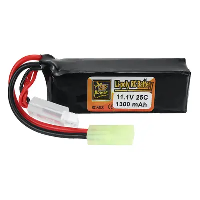 Bateria LiPo ZOP Power 3S 11.1V 1300mAh 25C com conector T para carro RC, drone de corrida FPV, 