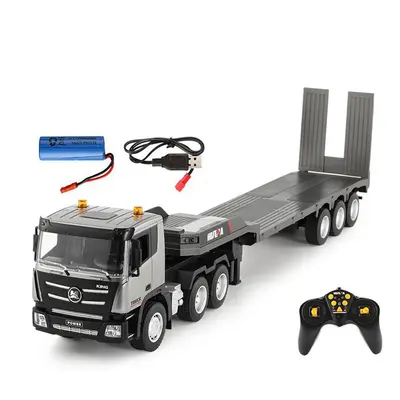 HuiNa Toys 1318 1/24 2.4G 9CH RC Trailer Caminhão Trator Plataforma Engenharia Veículos de Const