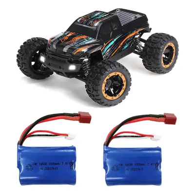 HBX 16889 Duas baterias 1/16 2.4G 4WD 45km/h Carro RC Brushless com luz LED Caminhão Off-Road Pr