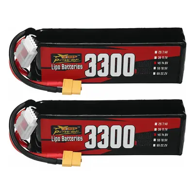 ZOP Power 4S 14.8V 3300mAh 120C 48.84Wh Bateria LiPo com Plug XT60 para Carro RC FPV Racing Dron