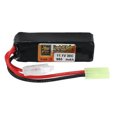 Bateria LiPo ZOP Power 3S 11.1V 950mAh 30C com conector T para carro RC, avião, helicóptero e dr