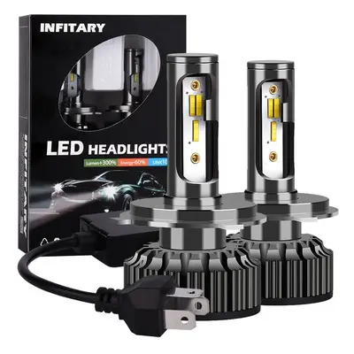 Lâmpadas de farol para carro Infitary 3300LM H4 H7 LED, mudança de cor 3, luzes de neblina autom