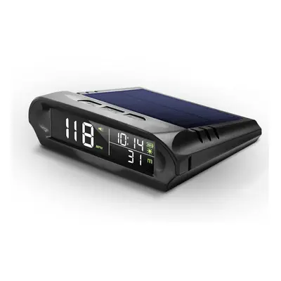 Mostrador sem fio HUD de velocidade do carro digital GPS Universal Solar Power em mph e km/h, te