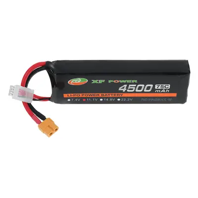 Bateria LiPo 3S XF POWER 11.1V 4500mAh 75C com plug XT60 para carro RC