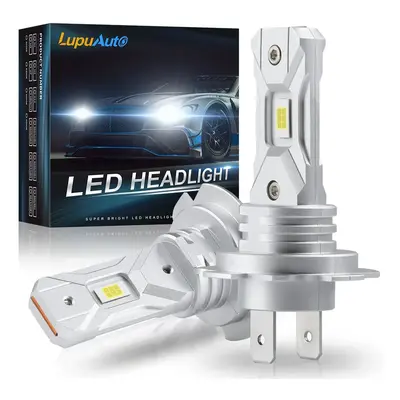 2 X Lâmpada LED para farol de carro H7 12V sem ventilador Luz branca 6000K Lâmpadas LED 1:1 Mini