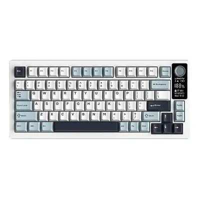 Teclado mecânico para jogos LANGTU LT75 com tela colorida,3 modos,80 teclas,com fio/sem fio/Blue