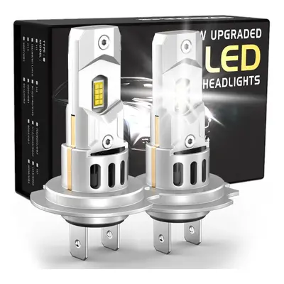 SEALIGHT 2PCS X3S H7 FARÓIS LED 6000LM Luz dianteira do carro Foco alto e baixo 6500K Lâmpadas d