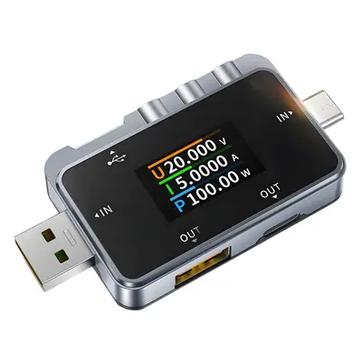 FNIRSI FNAC-28 Testador USB Tensão Corrente Medidor de Potência 4-24V 6.5A Tela Colorida Detecçã