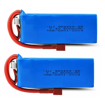 Bateria Liop de Grande Capacidade Universal 7,4V 3000MAH 25C 2S para Carro RC WLtoys 144001