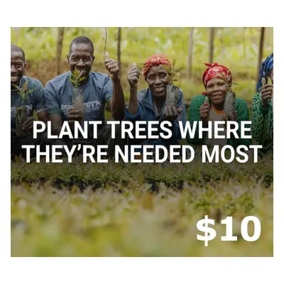 Plant trees where needed most $10 Gift Card US