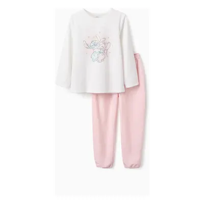 Pijama de Veludo para Menina 'Stitch & Angel', Rosa/Branco