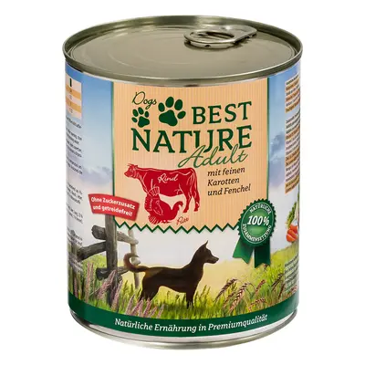 Best Nature Dog Adult 6 x 800 g - Peru, vaca e cenouras