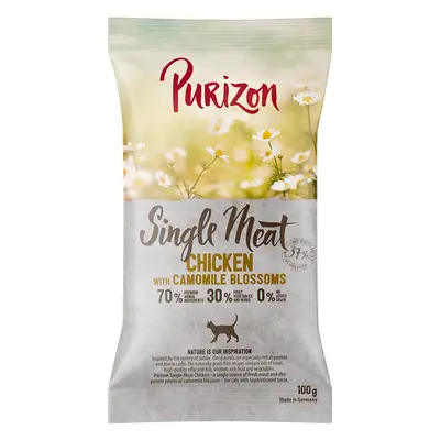 Purizon Single Meat Frango com flor de camomila ração para gatos - 100 g