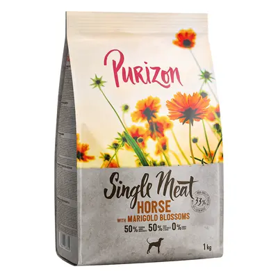 Purizon Single Meat Adult cavalo com batata-doce e flores de calêndula - 1 kg