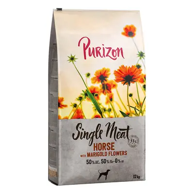 Purizon Single Meat Adult cavalo com batata-doce e flores de calêndula - 12 kg