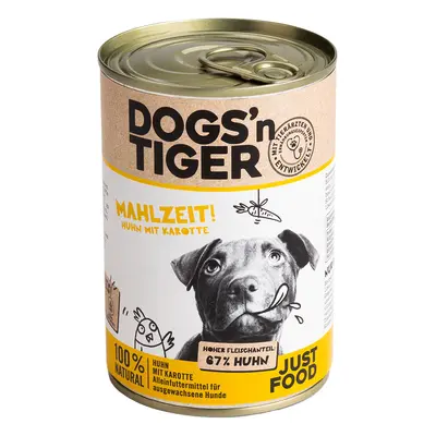 Dogs'n Tiger Adult 6 x 400 g - Frango e cenoura