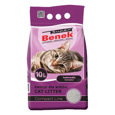 Super Benek Compact Alfazema areia aglomerante para gatos - 10 l (8 kg aprox.)