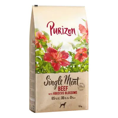 Purizon Single Meat de vaca com flores de hibisco - 12 kg