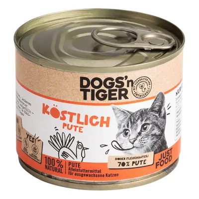 Dogs'n Tiger Adult Cat 12 x 200 g - Pack económico - Peru delicioso