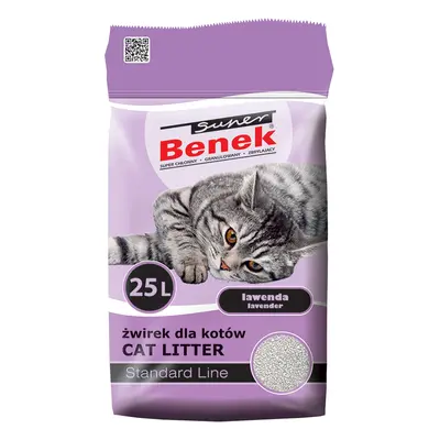 Super Benek Lavender aroma a alfazema areia aglomerante - 25 l (20 kg aprox.)