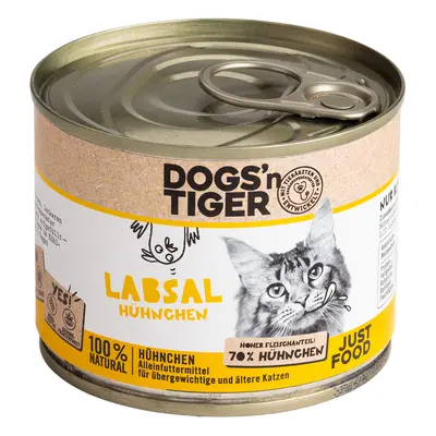 Dogs'n Tiger Senior Cat 6 x 200 g - Deleite de frango