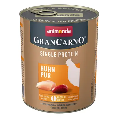 6 x 800 g animonda GranCarno Adult Single Protein para cães - Frango puro