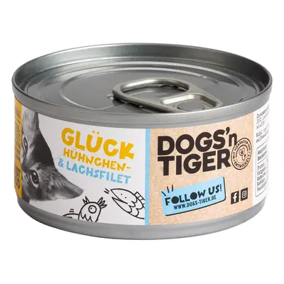 Dogs'n Tiger Cat Filet 24 x 70 g - Pack económico - Filete de frango e de salmão