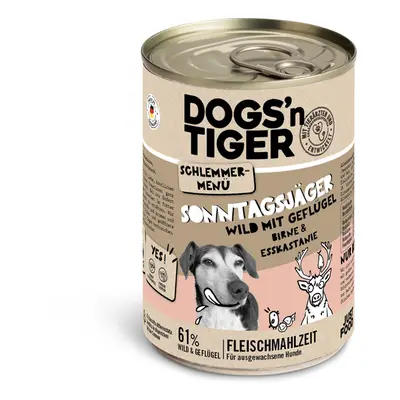 Dogs'n Tiger menu gourmet para cães 6 x 400 g - Veado com aves, pera, painço e castanha