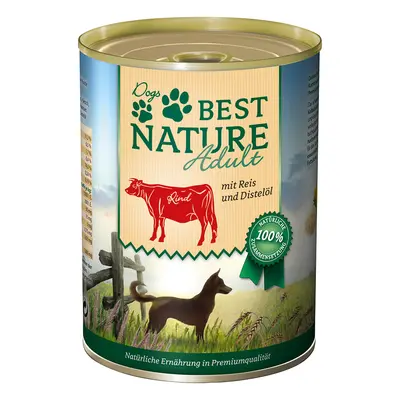 Best Nature Dog Adult 12 x 400 g - Pack económico - Vaca, arroz e óleo de cártamo