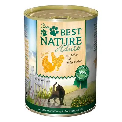 Best Nature Cat Adult 12 x 400 g - Pack económico - Aves e fígado