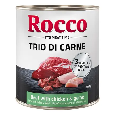 Rocco Classic Trio di Carne - 24 x 800 g - Vaca, frango e veado