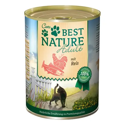 Best Nature Cat Adult 12 x 400 g - Pack económico - Salmão, frango e arroz