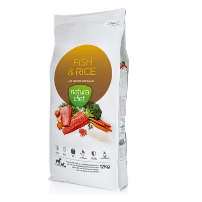 Natura Diet Adult com peixe e arroz ração para cães - Pack económico: 2 x 12 kg