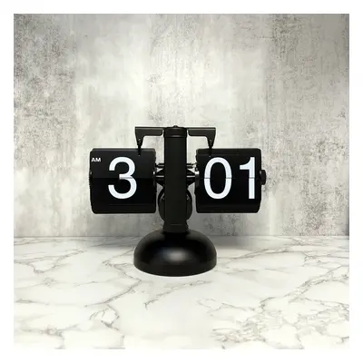 Modern style flip clock turning time to the side for tabletop decoration with full sense of tech