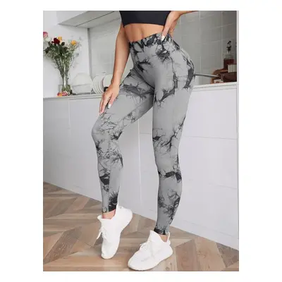 Stretchy Tummy Control Tie Dye Yoga Leggings for Training