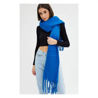 Best Seller Blue Chunky Fluffy Tassel Scarf