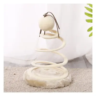 The Cute Pet Cats Toys Supplies Spiral Wire Spring Fabric Round Cats Scratching Toys(Hemp Ball)