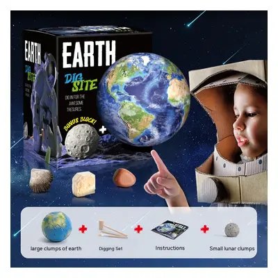 Solar System Earth Moon Astronaut Gemstone Archaeology Digging Toys