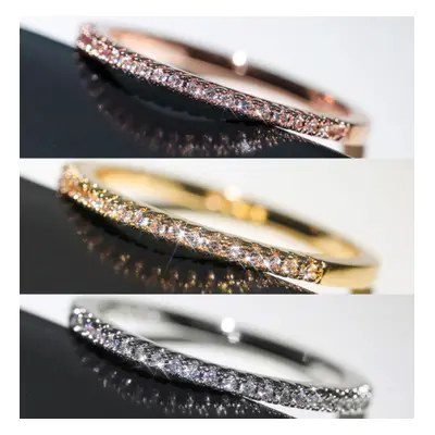 Cao Shi cross-border best-selling minimalist style lady micro-inset zircon ring with index finge