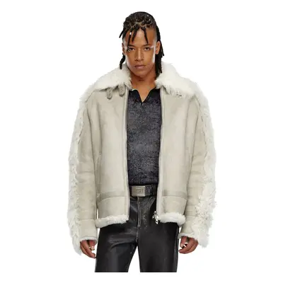 Diesel - Shearling jacket - Leather jackets - Man - Grey