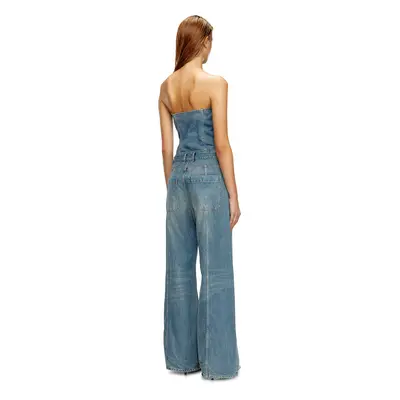 Diesel - Denim strapless jumpsuit - Jumpsuits - Woman - Blue