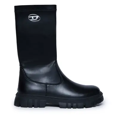 Diesel - Knee-high leather boots - Footwear - Unisex - Black