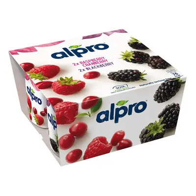 Yofu Alpro Soja Framboesa E Amora 4x125g