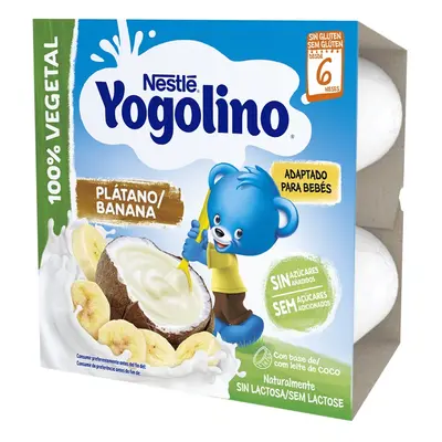 Sobremesa Láctea Nestlé Yogolino Coco Banana 100% Vegetal 4x90g