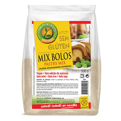 Farinha Mix Cem Porcento Bolos Sem Glúten 500g