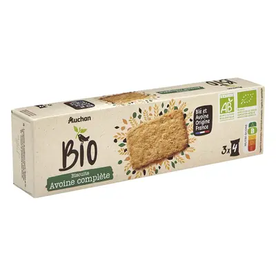 Bolacha Auchan Bio Aveia 3 Saquetas 130g