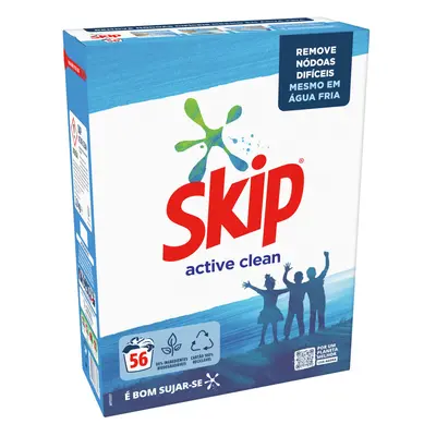 Detergente Roupa Máquina Pó Skip Active Clean 56d